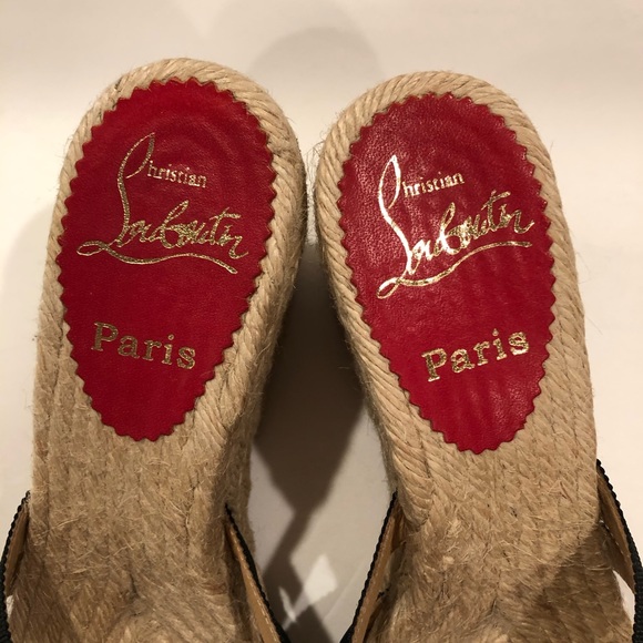 Christian Louboutin tiburon wedge espadrille 37 - Picture 5 of 9